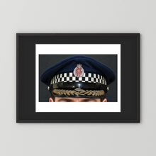 NEW ZEALAND Police Peaked Cap, Sillitoe Tartan Band. Senior rank — photograph presentation mockup