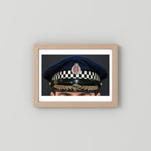 NEW ZEALAND Police Peaked Cap, Sillitoe Tartan Band. Senior rank — photograph presentation mockup