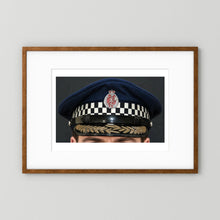 NEW ZEALAND Police Peaked Cap, Sillitoe Tartan Band. Senior rank — photograph presentation mockup