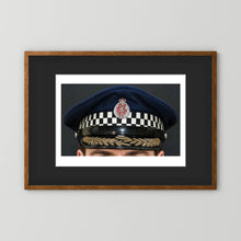 NEW ZEALAND Police Peaked Cap, Sillitoe Tartan Band. Senior rank — photograph presentation mockup