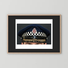 NEW ZEALAND Police Peaked Cap, Sillitoe Tartan Band. Senior rank — photograph presentation mockup