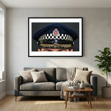NEW ZEALAND Police Peaked Cap, Sillitoe Tartan Band. Senior rank — photograph presentation mockup