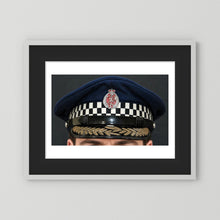 NEW ZEALAND Police Peaked Cap, Sillitoe Tartan Band. Senior rank — photograph presentation mockup