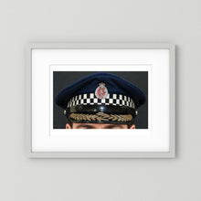 NEW ZEALAND Police Peaked Cap, Sillitoe Tartan Band. Senior rank — photograph presentation mockup