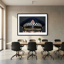NEW ZEALAND Police Peaked Cap, Sillitoe Tartan Band. Senior rank — photograph presentation mockup