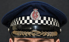 Photograph of NEW ZEALAND Police Peaked Cap, Sillitoe Tartan Band. Senior rank