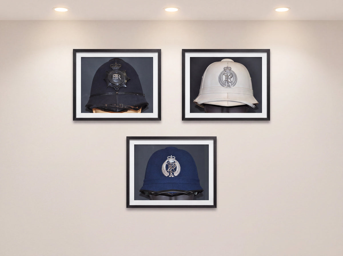 NEW ZEALAND Police Peaked Cap wBadge, manufactured in Wellington checkered Sillitoe Tartan band, gold-embroidered oak leaves on the visor and a senior officer cap badge - Art goes to War