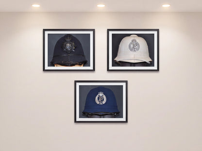 NEW ZEALAND Police Peaked Cap wBadge, manufactured in Wellington checkered Sillitoe Tartan band, gold-embroidered oak leaves on the visor and a senior officer cap badge - Art goes to War