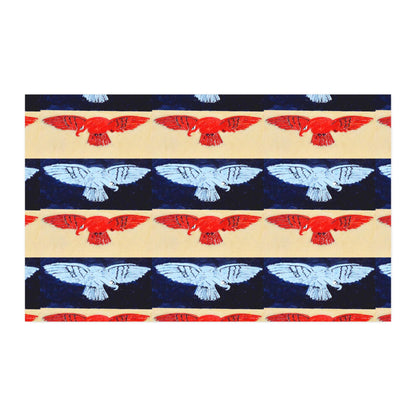 Patriotic Eagle Stripe Faux Linen Fabric — By the Yard - Art goes to War