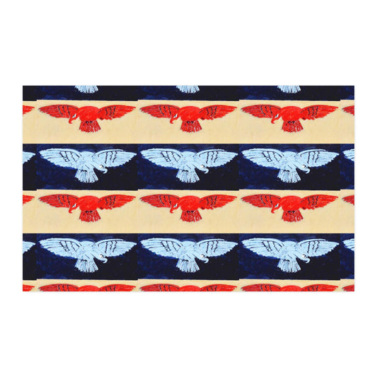 Patriotic Eagle Stripe Faux Linen Fabric — By the Yard - Art goes to War