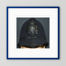 Police Helmet "Bobby." Hertfordshire Constabulary, United Kingdom. British — photograph presentation mockup