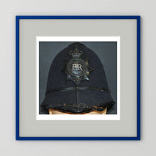 Police Helmet "Bobby." Hertfordshire Constabulary, United Kingdom. British — photograph presentation mockup