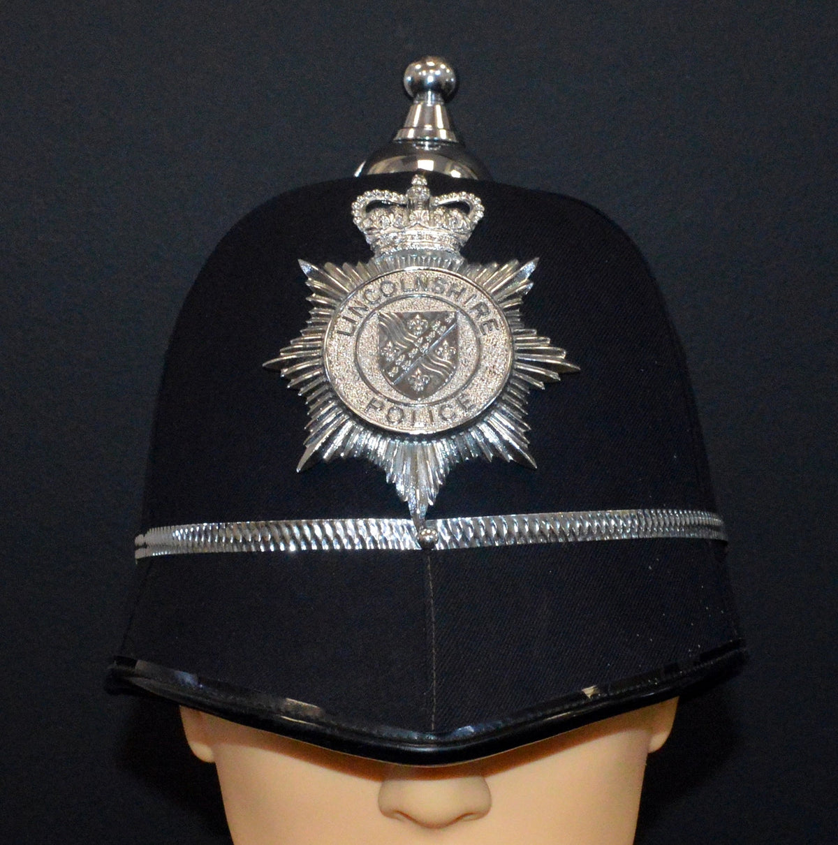 Police Helmet "Bobby." Lincolnshire Police, United Kingdom. British. Photograph - Art goes to War