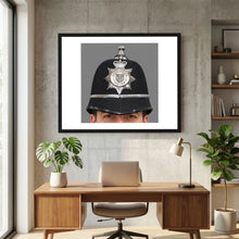 Police Helmet "Bobby." Lincolnshire Police, United Kingdom. British — photograph presentation mockup