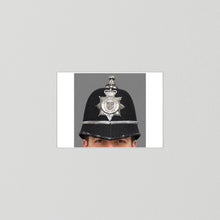 Police Helmet "Bobby." Lincolnshire Police, United Kingdom. British — photograph presentation mockup