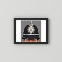 Police Helmet "Bobby." Lincolnshire Police, United Kingdom. British — photograph presentation mockup