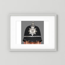 Police Helmet "Bobby." Lincolnshire Police, United Kingdom. British — photograph presentation mockup