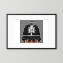 Police Helmet "Bobby." Lincolnshire Police, United Kingdom. British — photograph presentation mockup