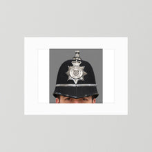 Police Helmet "Bobby." Lincolnshire Police, United Kingdom. British — photograph presentation mockup