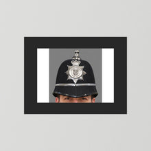 Police Helmet "Bobby." Lincolnshire Police, United Kingdom. British — photograph presentation mockup