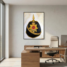 Art print featuring Queen’s Royal West Surrey Regiment, Officer's Home Service Helmet, 1900