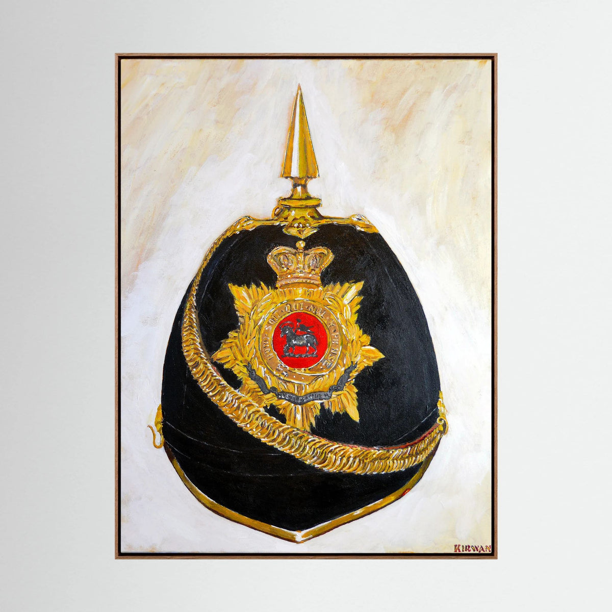 Art print featuring Queen’s Royal West Surrey Regiment, Officer's Home Service Helmet, 1900
