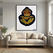 Royal Air Force Officer Visor Cap Insignia, 1941 — art print presentation mockup