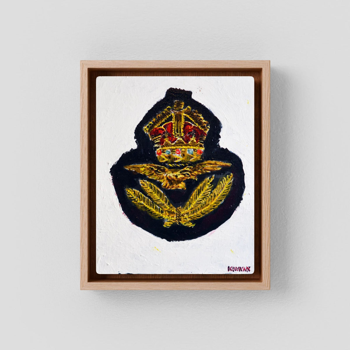 Royal Air Force Officer Visor Cap Insignia, 1941 — art print presentation mockup