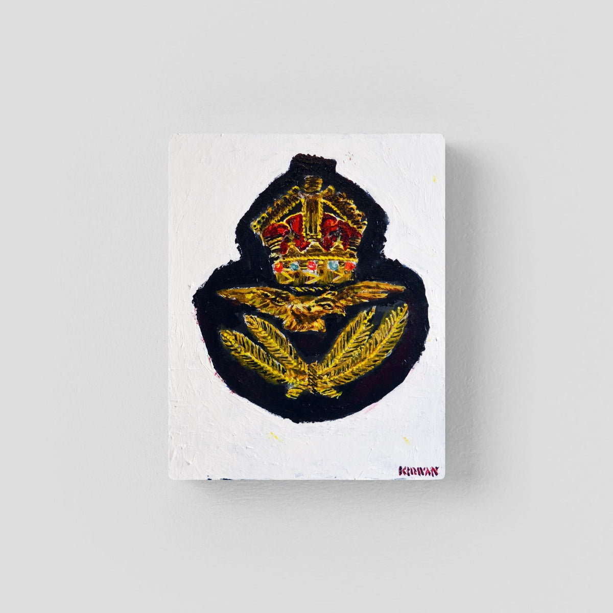 Royal Air Force Officer Visor Cap Insignia, 1941 — art print presentation mockup