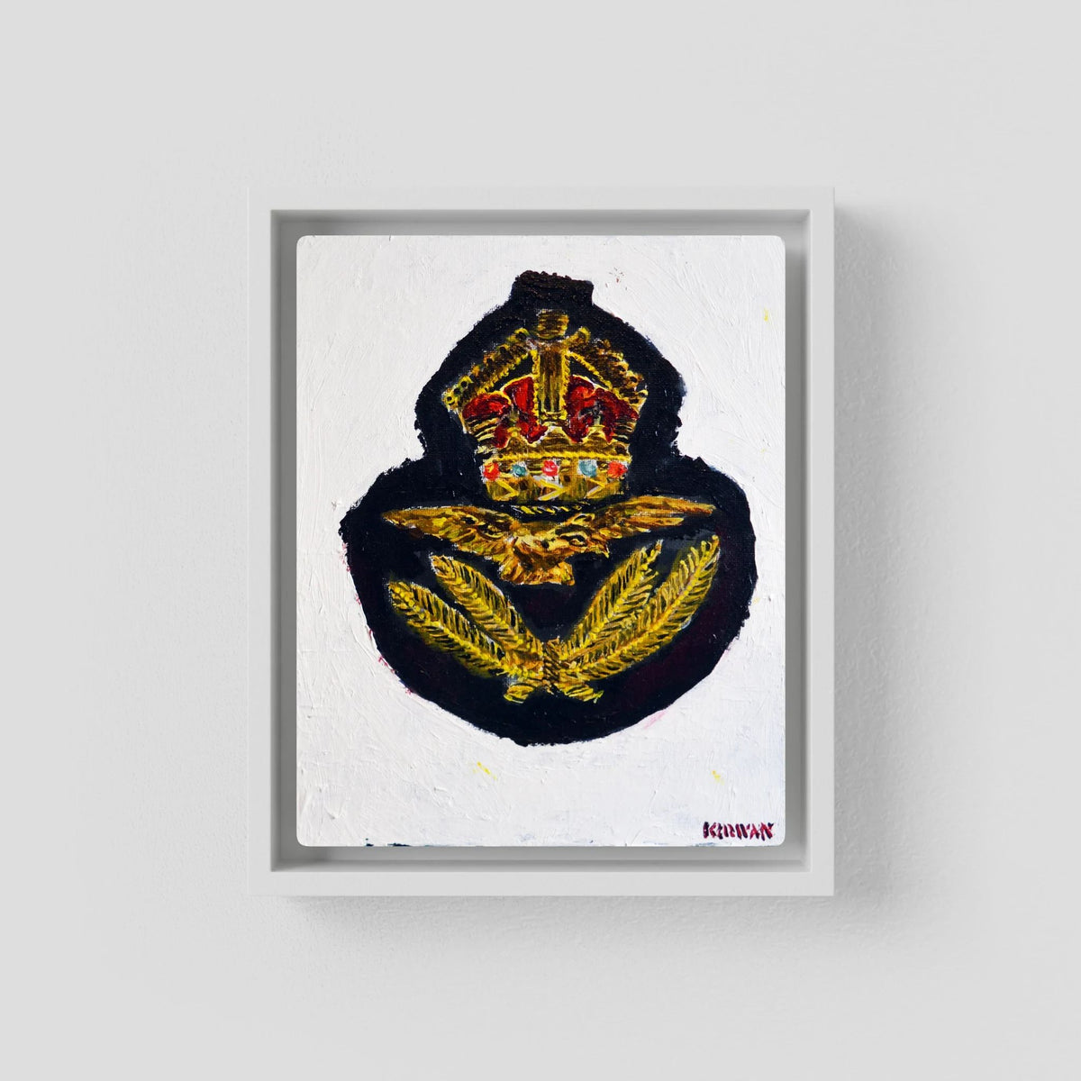 Royal Air Force Officer Visor Cap Insignia, 1941 — art print presentation mockup