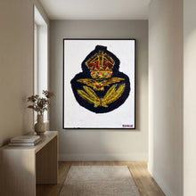 Royal Air Force Officer Visor Cap Insignia, 1941 — art print presentation mockup