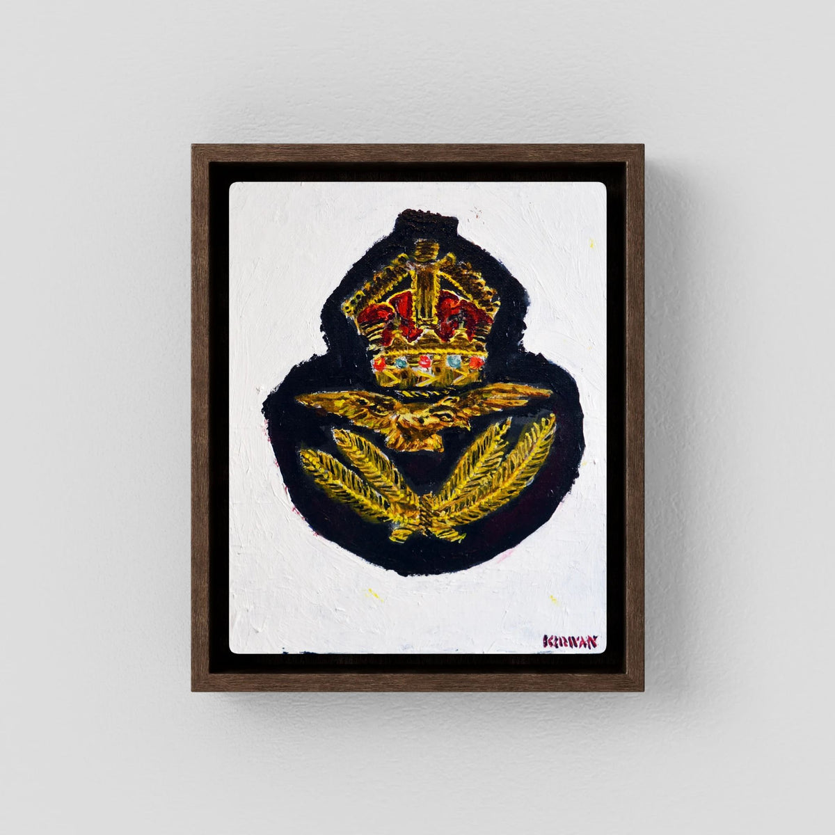 Royal Air Force Officer Visor Cap Insignia, 1941 — art print presentation mockup