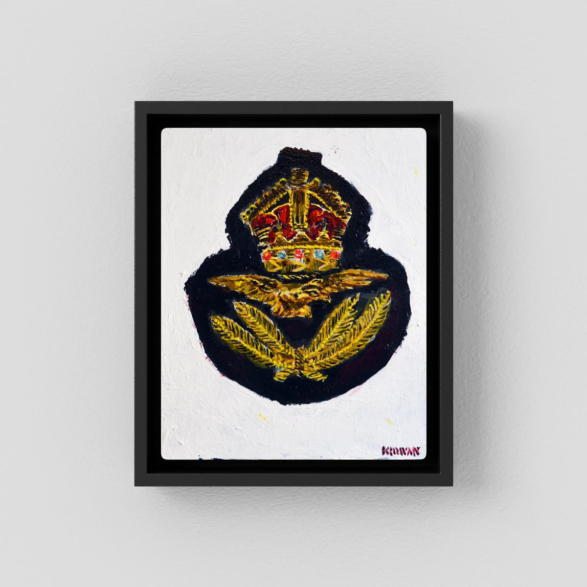 Royal Air Force Officer Visor Cap Insignia, 1941 — art print presentation mockup