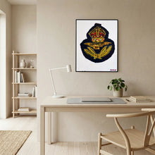 Royal Air Force Officer Visor Cap Insignia, 1941 — art print presentation mockup