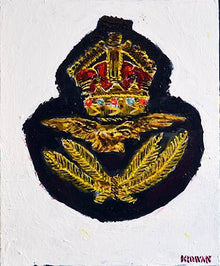 Royal Air Force Officer Visor Cap Insignia, 1941. Painting - Art goes to War