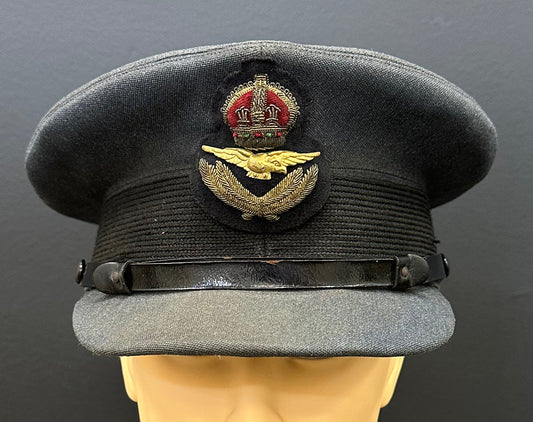Royal Air Force Pilot, RAF, Officer Visor Cap, WW2 Boscombe Down Air Field 1944 Airman Visor Cap. - Art goes to War
