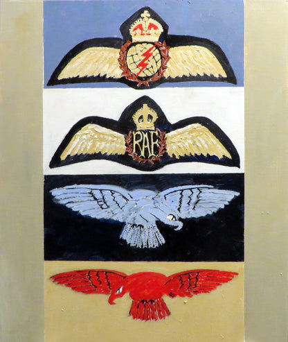Royal Air Force Pilot Wings and Shoulder Sleeve Insignia. Art Print - Art goes to War