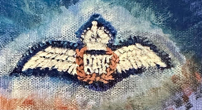 Royal Air Force Pilot Wings and Shoulder Sleeve Insignia. Art Print - Art goes to War