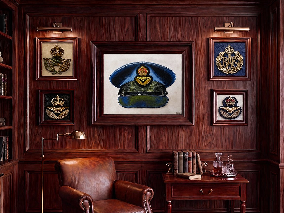 Royal Air Force Pilot Wings and Shoulder Sleeve Insignia. Art Print - Art goes to War
