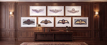 Art print featuring Royal Air Force Pilot Wings and Shoulder Sleeve Insignia