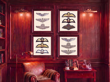 Art print featuring Royal Air Force Pilot Wings and Shoulder Sleeve Insignia