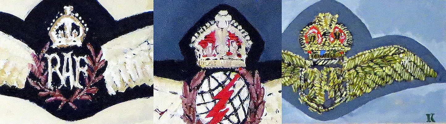 Royal Air Force Pilot Wings and Shoulder Sleeve Insignia. Detail. Art Print - Art goes to War
