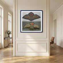 Royal Air Force & Royal Canadian Air Force (RCAF). Bullion thread Wings, WW2 — photograph presentation mockup