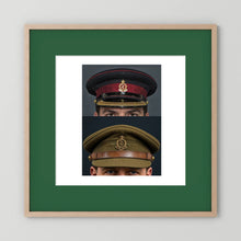 Royal Army Medical Corps Dress and Undress Visor Caps — composite presentation mockup