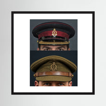 Royal Army Medical Corps Dress and Undress Visor Caps — composite presentation mockup