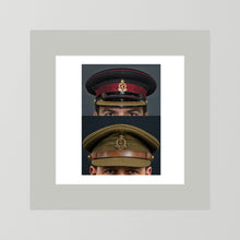 Royal Army Medical Corps Dress and Undress Visor Caps — composite presentation mockup