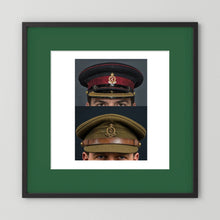 Royal Army Medical Corps Dress and Undress Visor Caps — composite presentation mockup