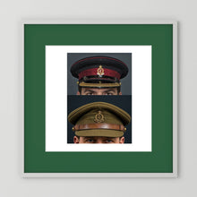 Royal Army Medical Corps Dress and Undress Visor Caps — composite presentation mockup