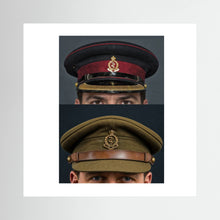 Royal Army Medical Corps Dress and Undress Visor Caps — composite presentation mockup