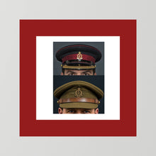 Royal Army Medical Corps Dress and Undress Visor Caps — composite presentation mockup